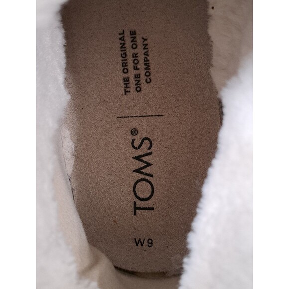 Toms Paxton Womens Tan Water Resistant Leather Faux Fur Lined Slip On Shoes Sz 9 - Picture 7 of 10